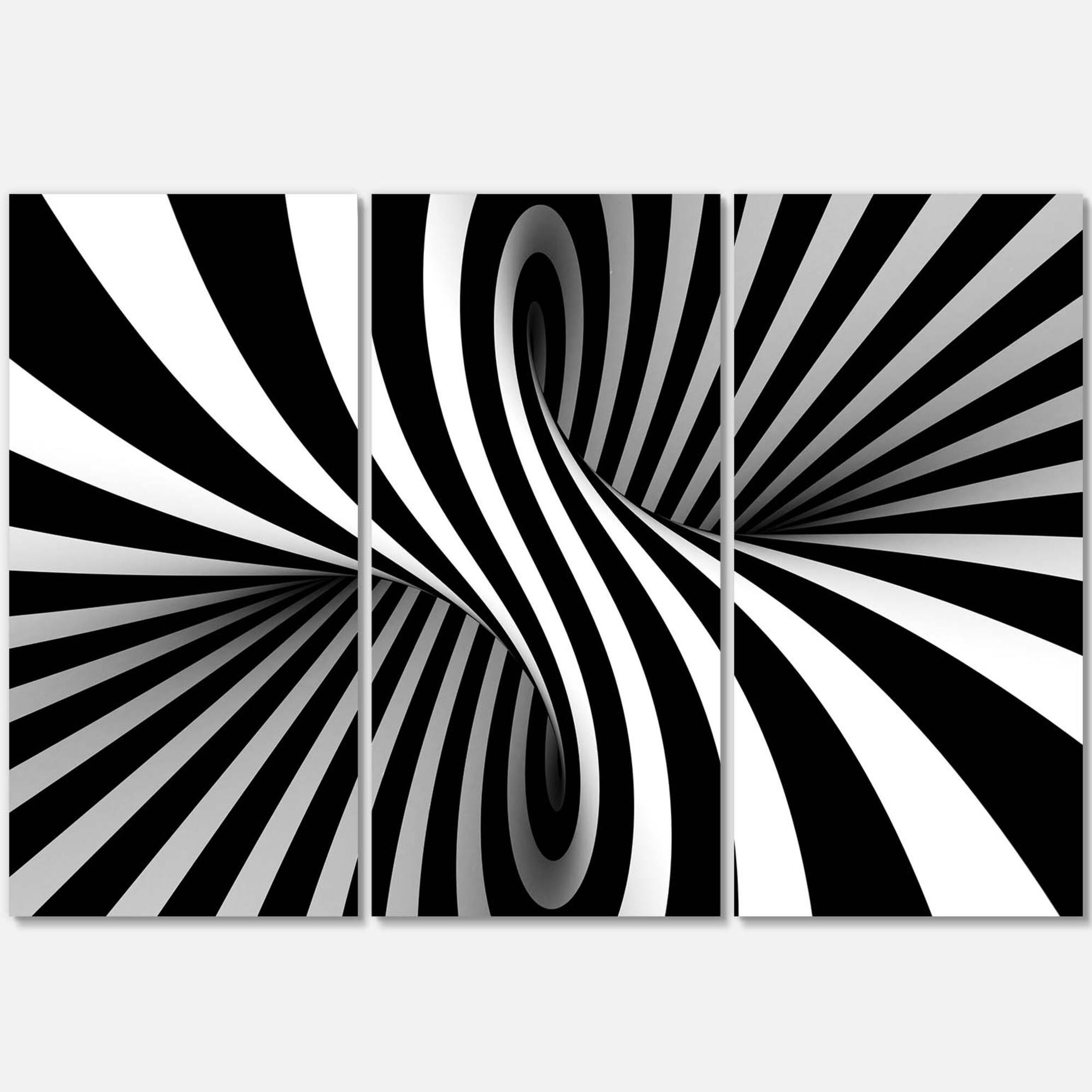 Designart - Black and White Spiral